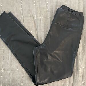 Black 7 For All Mankind faux Leather Leggings L